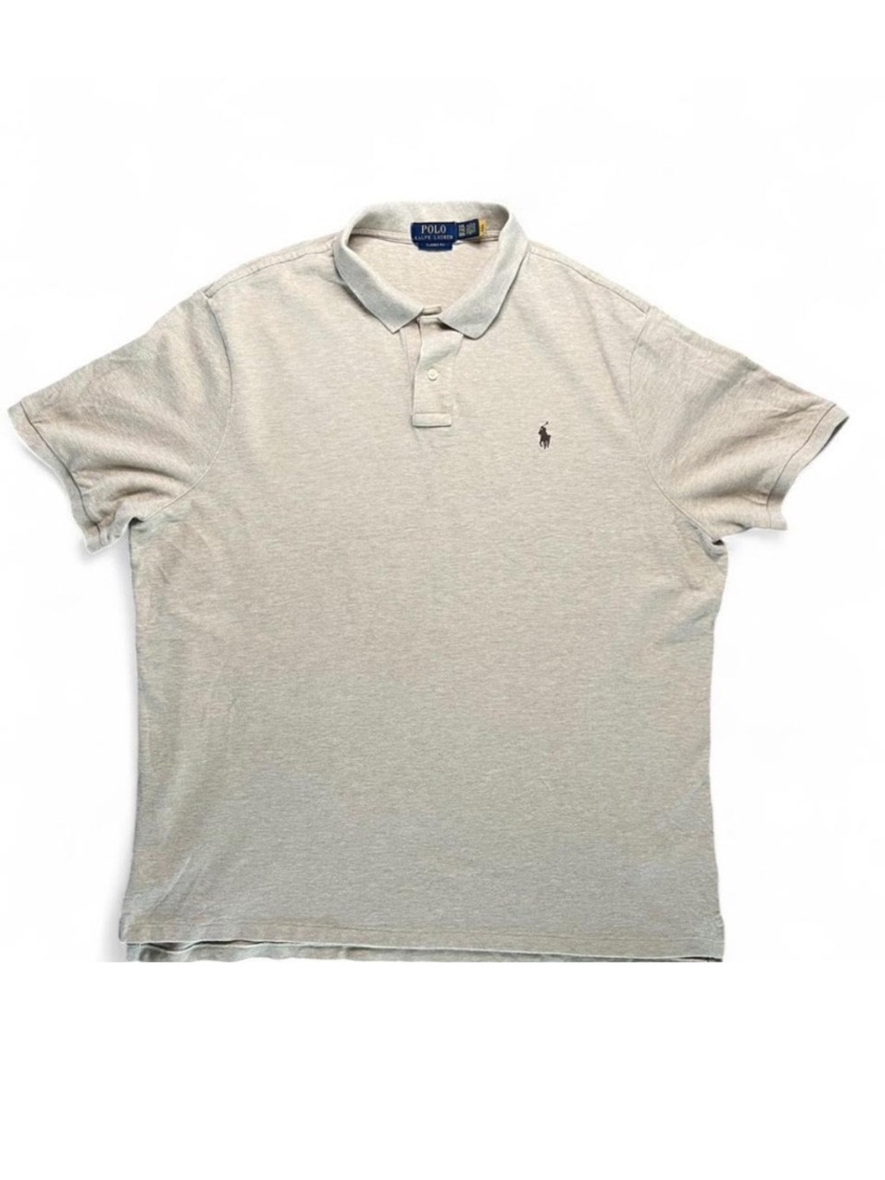 Tan Polo Ralph Lauren polo shirt with brown pony size XXL